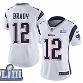Women Nike Patriots 12 Tom Brady White 2019 Super Bowl LIII Vapor Untouchable Limited Jersey,baseball caps,new era cap wholesale,wholesale hats